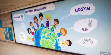 Vægmaleri med forpligtende fællesskaber