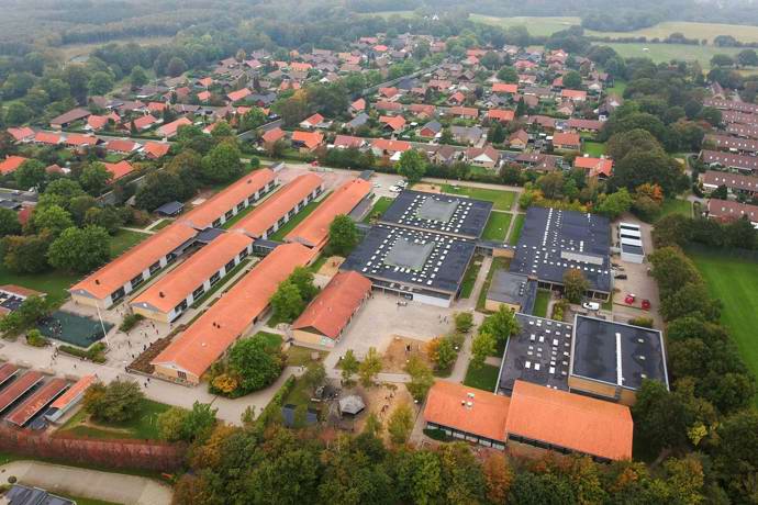 Beder Skole - Luftfoto